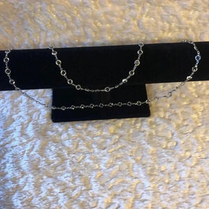 New Crystal Rhodium Endless Necklace 36in